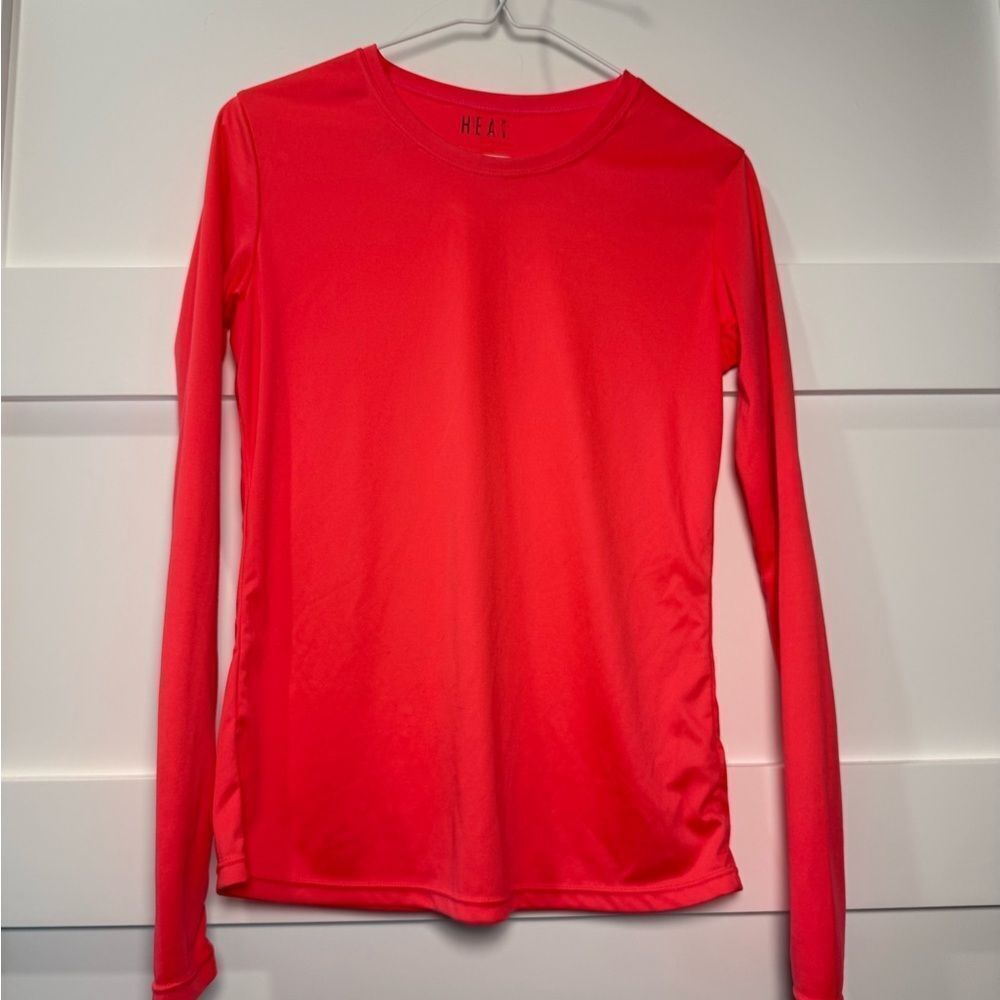 Heat Red Rashguard Long Sleeve Swim Top size small